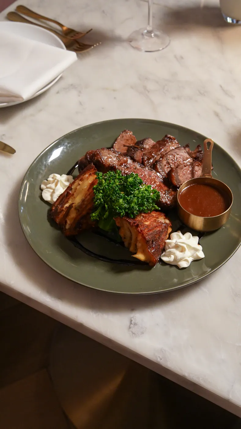 Steak and potatoes